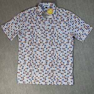 WHITE WATER Mens Performance Fishing Golf Shirt L